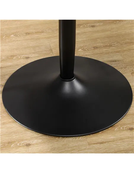 HOMCOM 75H x Φ70cm Two-Person Minimalistic Dining Table - Black