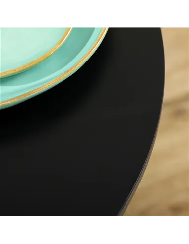 HOMCOM 75H x Φ70cm Two-Person Minimalistic Dining Table - Black