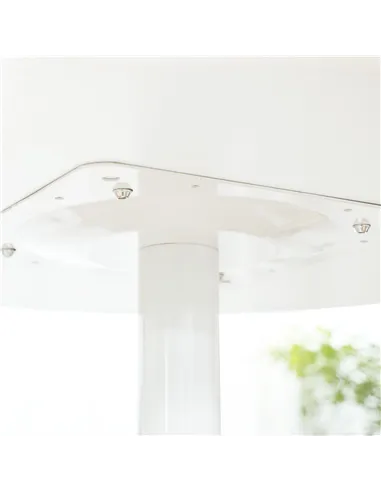 HOMCOM 75H x Φ70cm Two-Person Minimalistic Dining Table - White