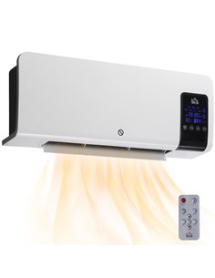 HOMCOM 2000W Wall-Mounted Heater, 18-45°C Temperature, White