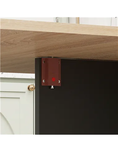 HOMCOM Folding Dining Table, Drop Leaf Table with 2-Tier Shelves, Rolling Casters, for Small Spaces, Kitchen, Oak and Black