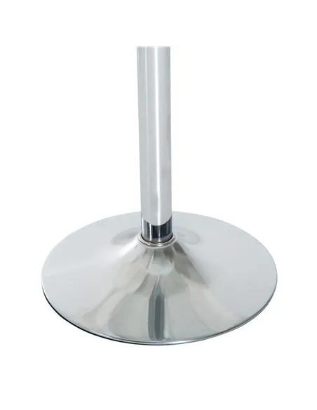 HOMCOM Round Dining Table, Modern Dining Room Table with Tempered Glass Top, Steel Base, Space Saving Small Bar Table