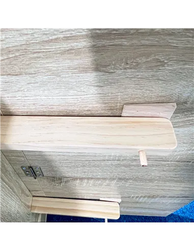 HOMCOM Four-Seater Drop Leaf Dining Table - Wood Effect