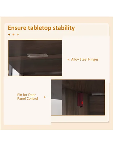 HOMCOM Folding Dining Table, Drop Leaf Table for Small Spaces, Oval Tabletop for Dining Room, Chocolate Wood Effect