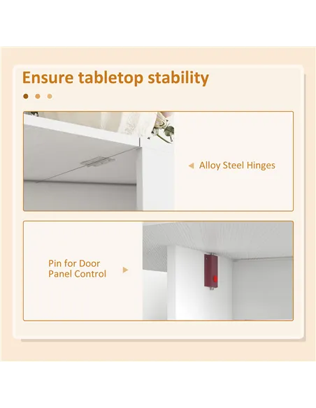 HOMCOM Folding Dining Table, Drop Leaf Table for Small Spaces, Oval Tabletop for Dining Room, Ash Wood-Effect