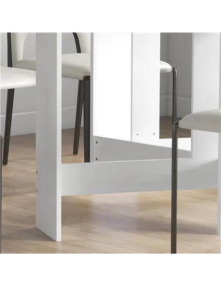 HOMCOM Folding Dining Table, Drop Leaf Table for Small Spaces, Oval Tabletop for Dining Room, Ash Wood-Effect