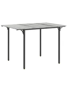 HOMCOM Four-Person Drop Leaf Dining Table - Grey