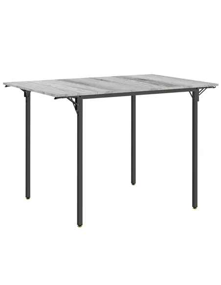 HOMCOM Four-Person Drop Leaf Dining Table - Grey