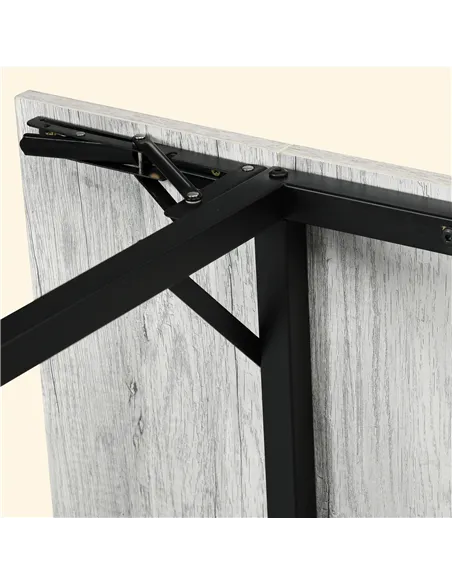 HOMCOM Four-Person Drop Leaf Dining Table - Grey