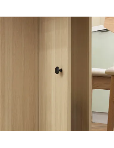 HOMCOM Six-Person Drop Leaf Dining Table, with Storage - Wood-Effect