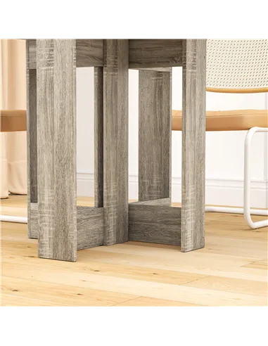 HOMCOM Space-saving Drop Leaf Table, Folding Dining Table for Small Space, Kitchen, Dining Room, Grey