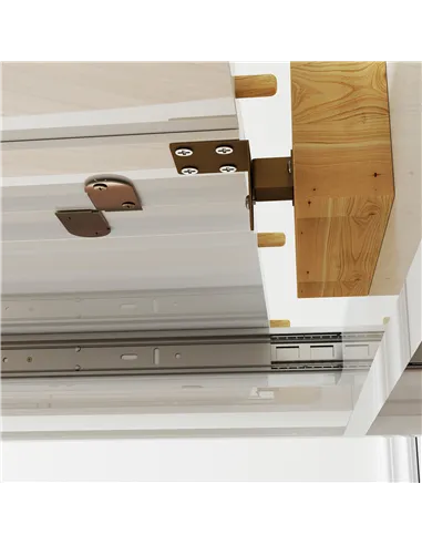 HOMCOM Extending Six-Person High Gloss Dining Table - White