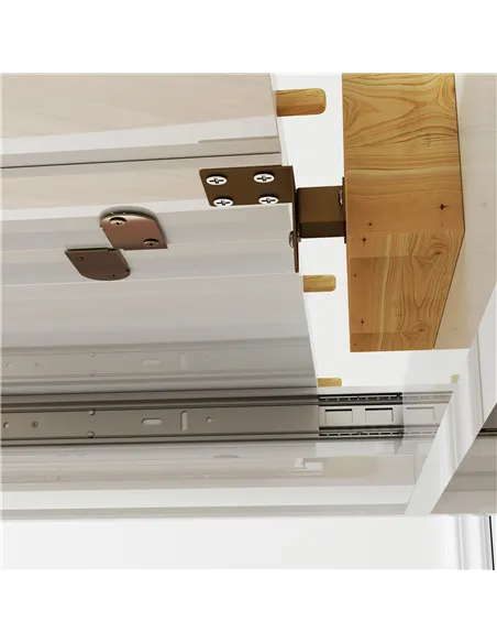 HOMCOM Extending Six-Person High Gloss Dining Table - White