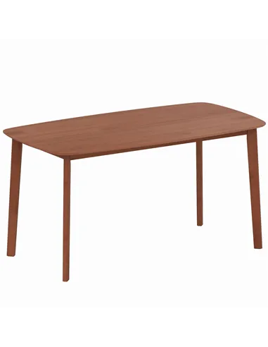 HOMCOM Pine Wood Rectangular Dining Table - Light Brown