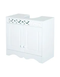 HOMCOM Bathroom Under Sink Storage Cabinet 2 Door Wooden Cupboard Vanity Units