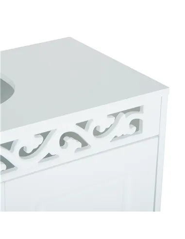 HOMCOM Bathroom Under Sink Storage Cabinet 2 Door Wooden Cupboard Vanity Units