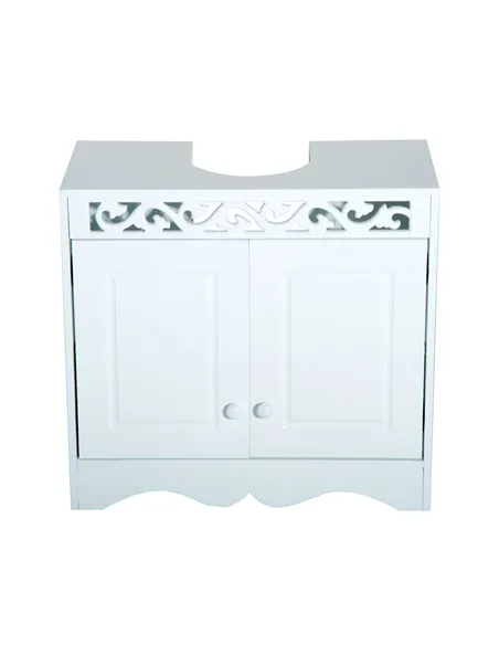 HOMCOM Bathroom Under Sink Storage Cabinet 2 Door Wooden Cupboard Vanity Units