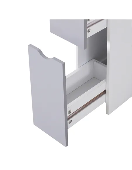 HOMCOM Tall Bathroom Cabinet, Freestanding Bathroom Storage Cabinet with 2-Tier Shelf and Drawers, Narrow Cupboard Storage Unit,
