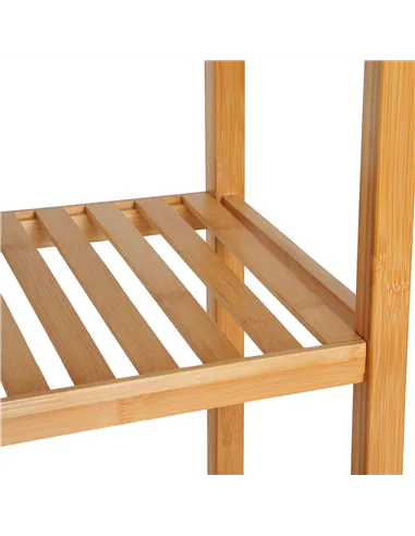 HOMCOM 140cm Tall Bathroom Cabinet, Freestanding Storage Unit w/ 3 Shelves, Utility Organiser Cupboard for Home Kitchen