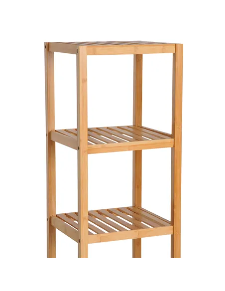 HOMCOM 140cm Tall Bathroom Cabinet, Freestanding Storage Unit w/ 3 Shelves, Utility Organiser Cupboard for Home Kitchen