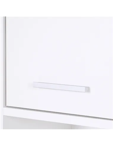 HOMCOM Bathroom Floor Storage Cabinet Slim Tallboy w/ Door Cupboard & Shelves For Living Room, Bedroom, Hallway White