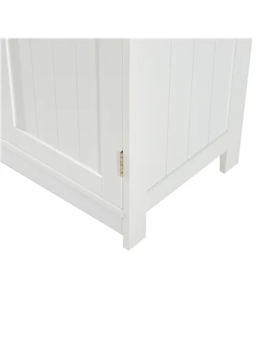 HOMCOM Under Sink Bathroom Storage Cabinet 2 Layers Vanity Unit Wooden - White