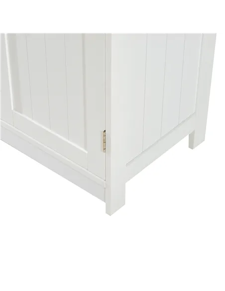 HOMCOM Under Sink Bathroom Storage Cabinet 2 Layers Vanity Unit Wooden - White