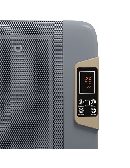 HOMCOM Mica Electric Space Heater, Portable Heater for Home with 2 Heat Settings, Living Room, Study, Garage, Adjustable Tempera