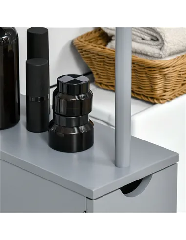 HOMCOM Tall Bathroom Cabinet, Freestanding Bathroom Storage Cabinet with 2-Tier Shelf and Drawers, Narrow Cupboard Storage Unit,