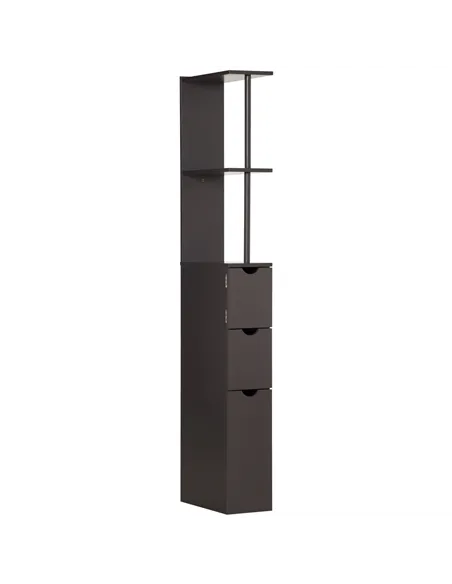 HOMCOM Tall Bathroom Cabinet, Freestanding Bathroom Storage Cabinet with 2-Tier Shelf and Drawers, Narrow Cupboard Storage Unit,