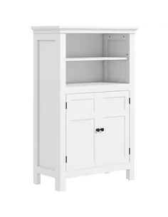 HOMCOM Multi-Storage Modern Bathroom Cabinet - White