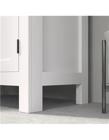 HOMCOM Multi-Storage Modern Bathroom Cabinet - White