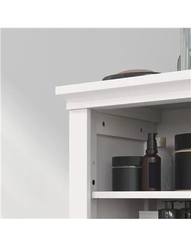 HOMCOM Multi-Storage Modern Bathroom Cabinet - White