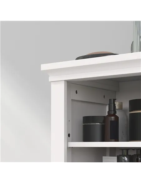 HOMCOM Multi-Storage Modern Bathroom Cabinet - White