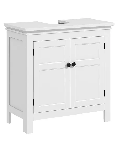 HOMCOM 15 x 20cm 'U' Cut Out Bathroom Storage Cabinet - White
