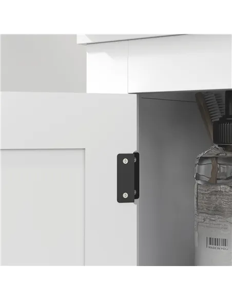 HOMCOM 15 x 20cm 'U' Cut Out Bathroom Storage Cabinet - White