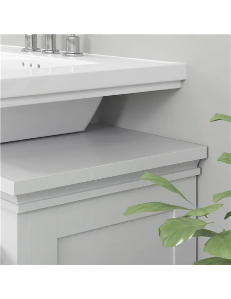 HOMCOM 15 x 20cm 'U' Cut Out Bathroom Storage Cabinet - White