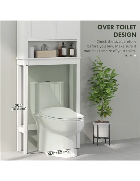 HOMCOM Over-Toilet/Appliance Storage Cabinet - White