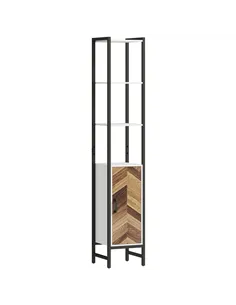 HOMCOM Tall Bathroom Cabinet with 3 Shelves, Slim Storage Cabinet with Adjustable Shelf, Narrow Tallboy Cupboard, Bathroom Stora