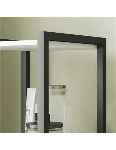 HOMCOM Tall Bathroom Cabinet with 3 Shelves, Slim Storage Cabinet with Adjustable Shelf, Narrow Tallboy Cupboard, Bathroom Stora