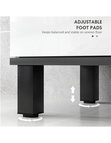 HOMCOM Modern Under-Sink Bathroom Cabinet - High Gloss White