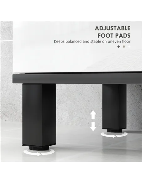 HOMCOM Modern Under-Sink Bathroom Cabinet - High Gloss White