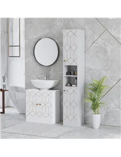 HOMCOM Tall Bathroom Storage Cabinet with Doors, Slim Bathroom Storage Unit with Adjustable Shelves, Freestanding Bathroom Stora 2