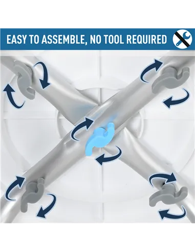 HOMCOM 360° Swivel Shower Chair, Height Adjustable Aluminium Shower Stool with Non-Slip Feet for Disabled, Elderly, Blue