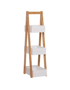 HOMCOM 3 Tier Bathroom Shower Caddy Freestanding Rack Storage Unit Shelf Organiser