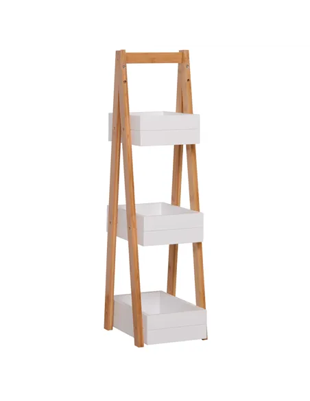 HOMCOM 3 Tier Bathroom Shower Caddy Freestanding Rack Storage Unit Shelf Organiser