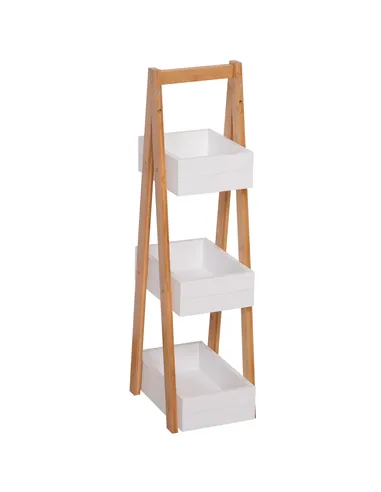 HOMCOM 3 Tier Bathroom Shower Caddy Freestanding Rack Storage Unit Shelf Organiser
