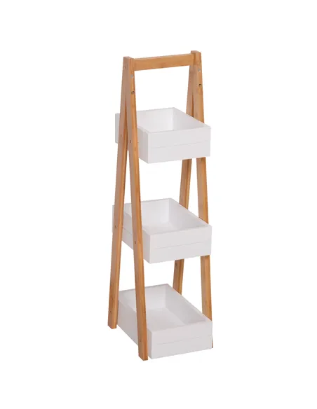 HOMCOM 3 Tier Bathroom Shower Caddy Freestanding Rack Storage Unit Shelf Organiser