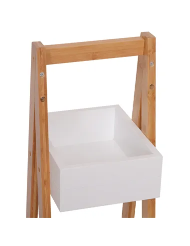 HOMCOM 3 Tier Bathroom Shower Caddy Freestanding Rack Storage Unit Shelf Organiser