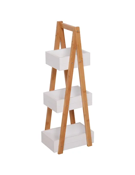 HOMCOM 3 Tier Bathroom Shower Caddy Freestanding Rack Storage Unit Shelf Organiser